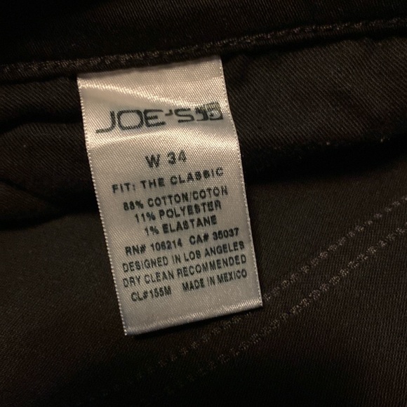 Joe’s Jeans NWOT - Black “The Classic” Sz:34 - Picture 4 of 5